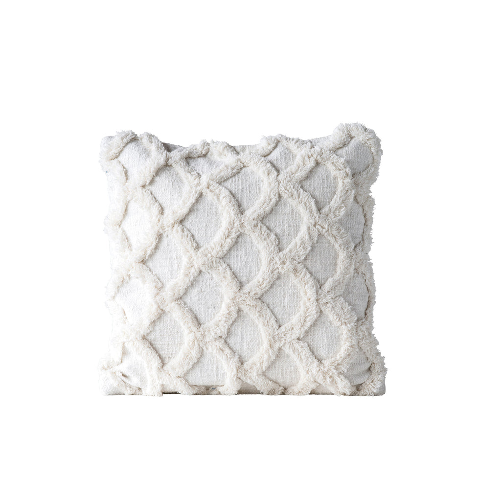 Scallop Tufted Chenille Throw Pillow