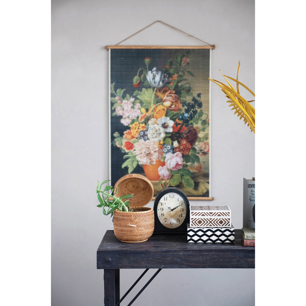Floral Bamboo Scroll Wall Décor