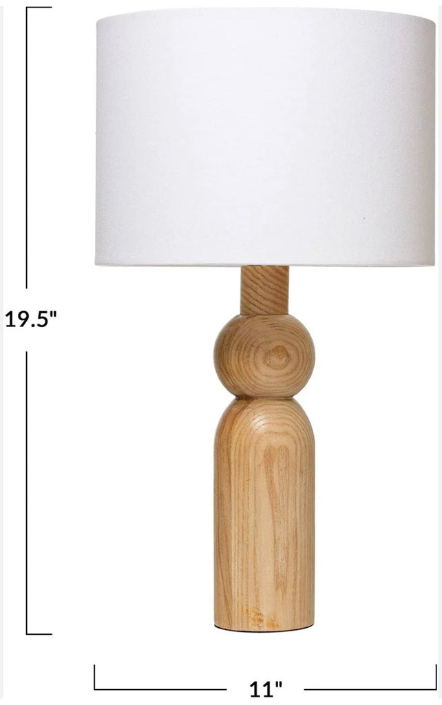 Natural Wood Minimalist Table Lamp