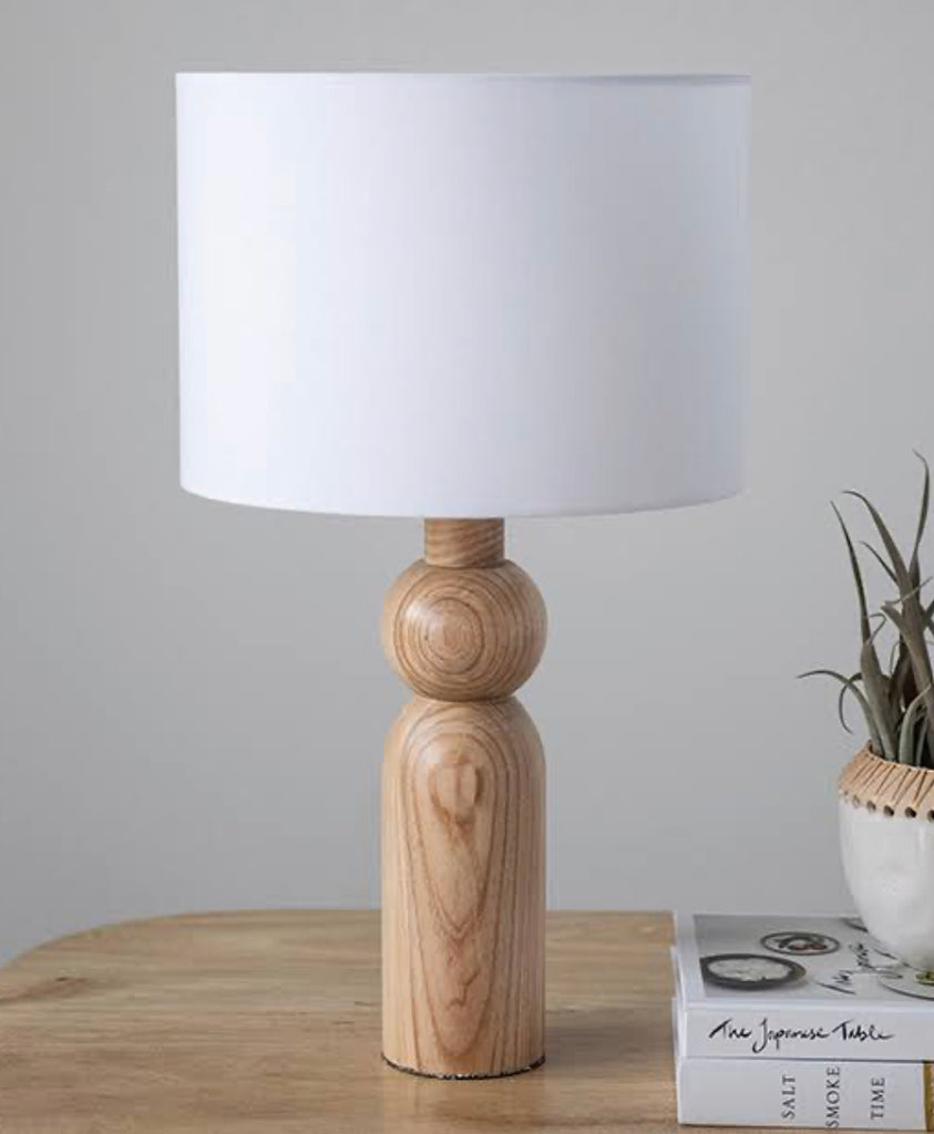 Natural Wood Minimalist Table Lamp