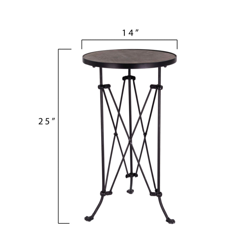 Metal & Wood Accent Table