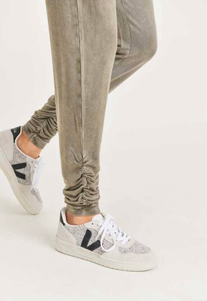 Mineral Washed Ruched Joggers