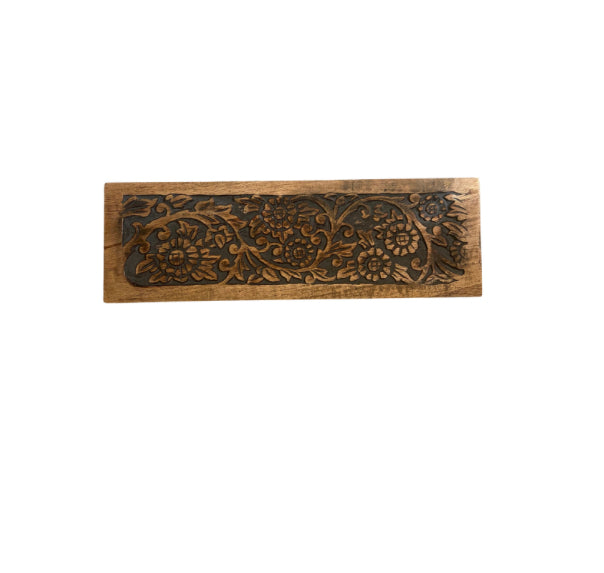 Hand-Carved Decorative Wood Tray