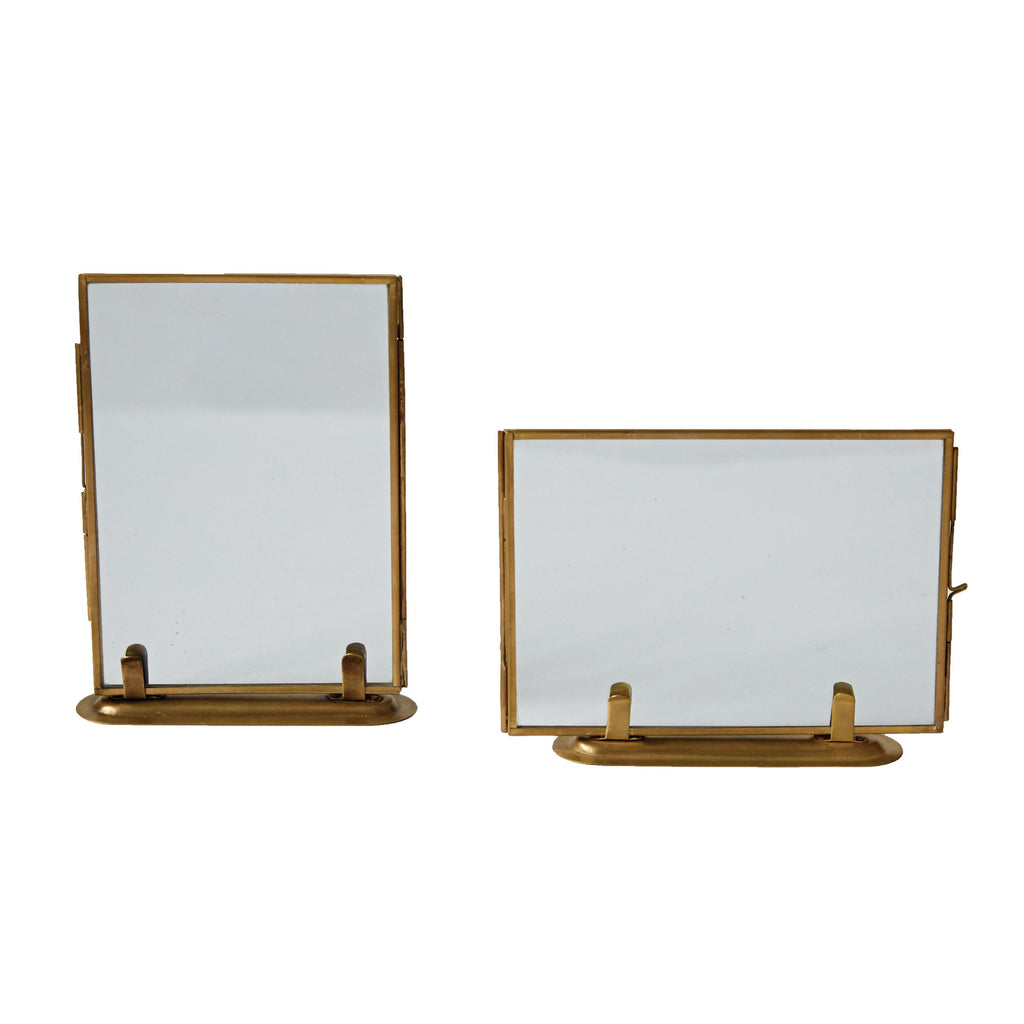 Brass & Glass Standing Photo Frame
