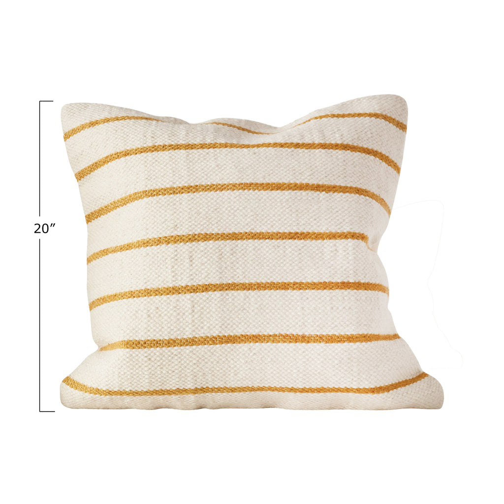 Wool Blend Striped Pillow