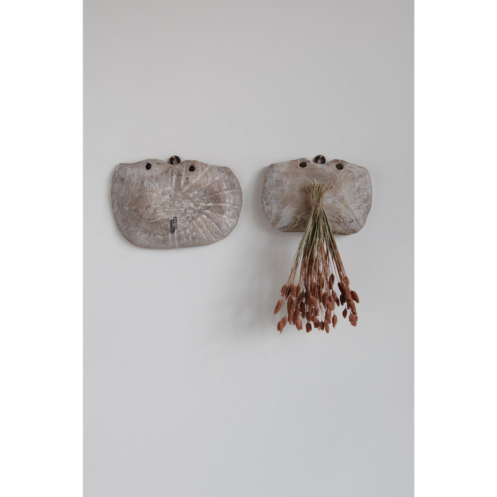 Found Wood Cow Bell Wall Hook