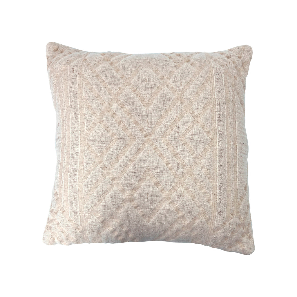 Jacquard Pillow, Cream Color