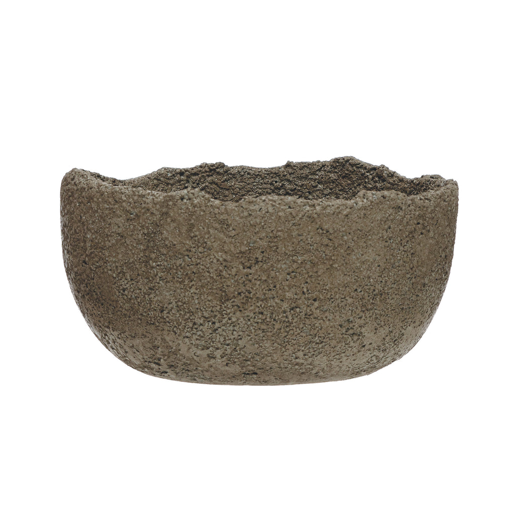 Decorative Textured Sandstone Bowl / Planter