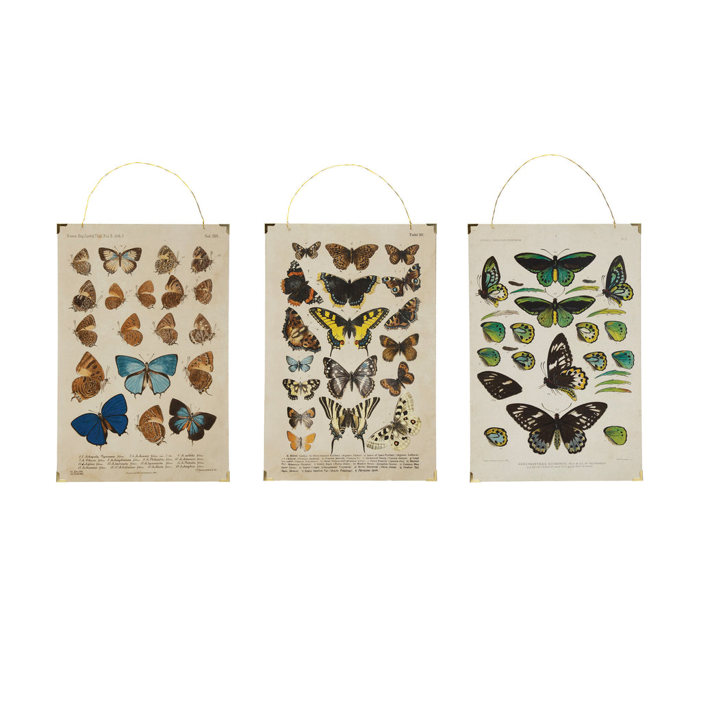 Vintage Reproduction Butterflies Hanging Wall Decor